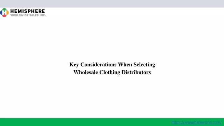 key considerations when selecting wholesale