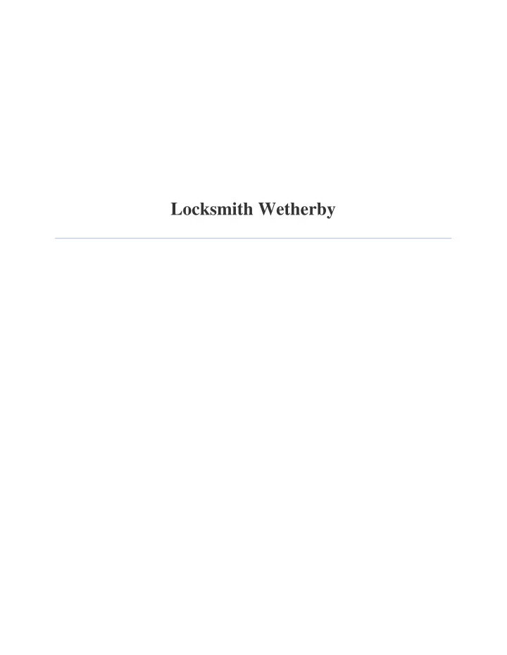 locksmith wetherby