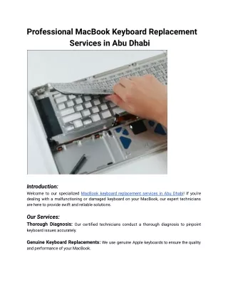 professional macbook keyboard replacement
