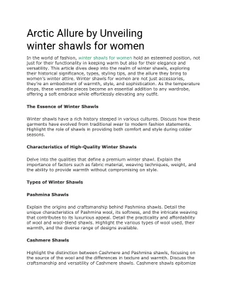winter shawls for women