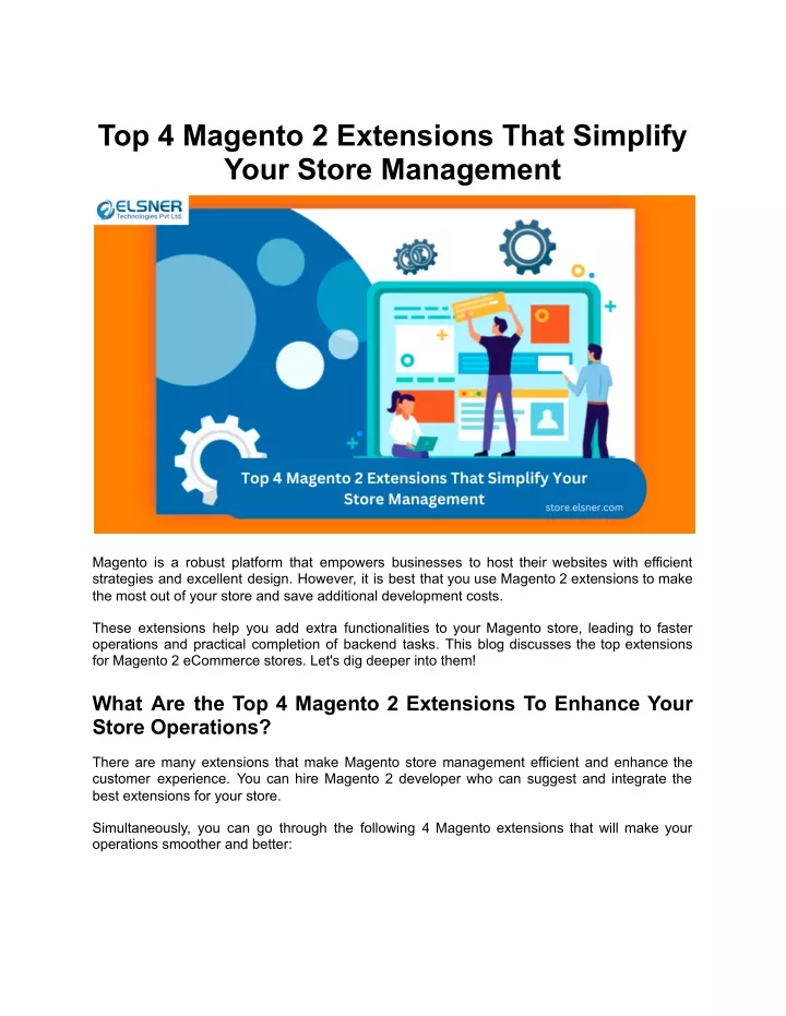 top 4 magento 2 extensions that simplify your
