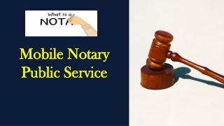 Mobile Notary Public Service