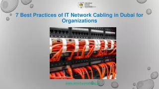 7 Best Practices of IT Network Cabling in Dubai for Organizations