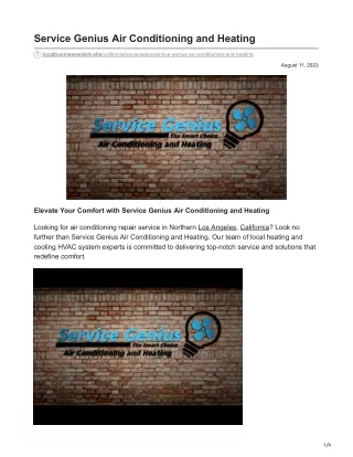 service genius air conditioning and heating