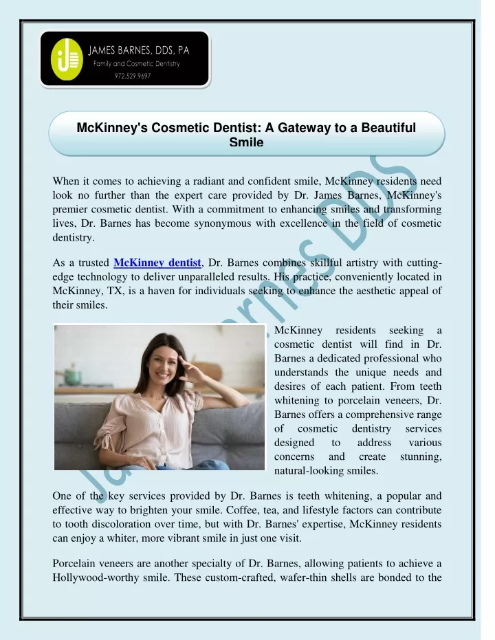 mckinney s cosmetic dentist a gateway