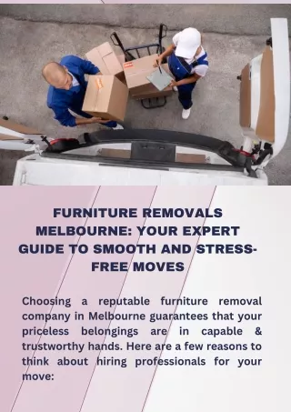 Furniture Removals Melbourne Your Expert Guide to Smooth and Stress-Free Moves