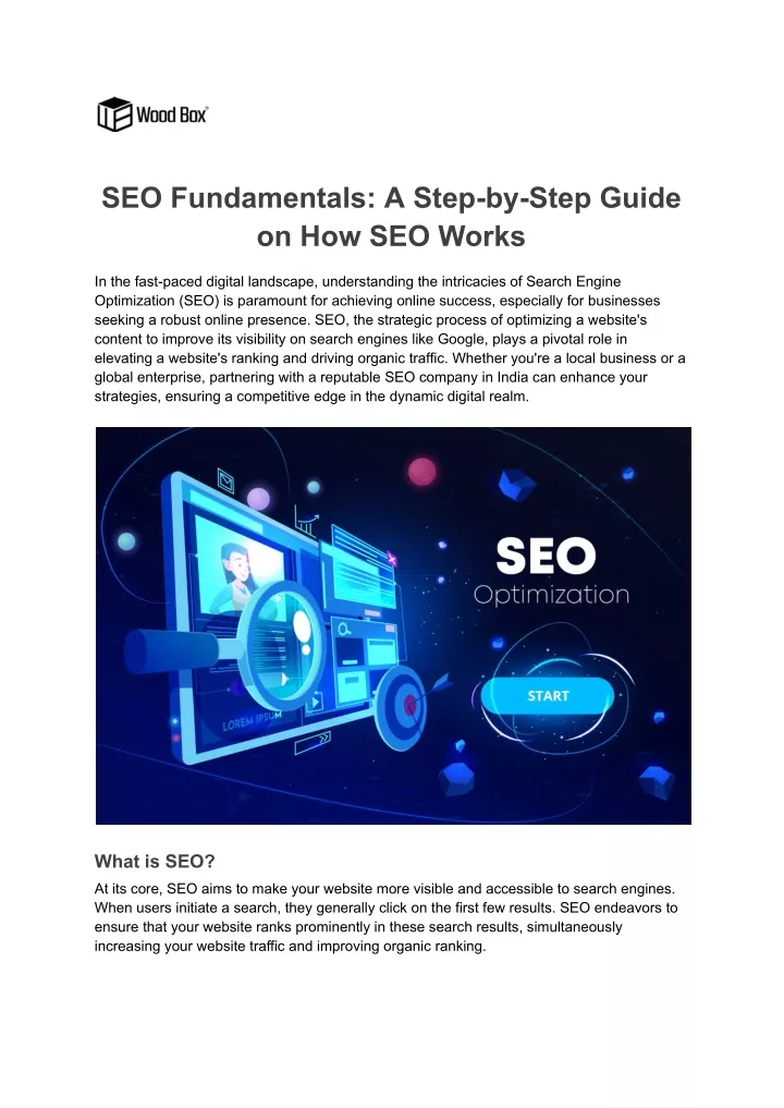 seo fundamentals a step by step guide