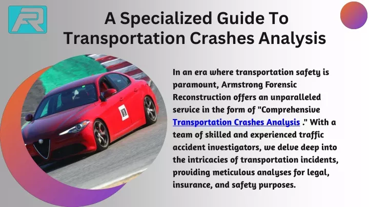 a specialized guide to transportation crashes