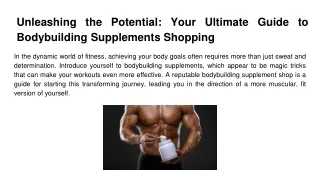 Unleashing the Potential_ Your Ultimate Guide to Bodybuilding Supplements Shopping