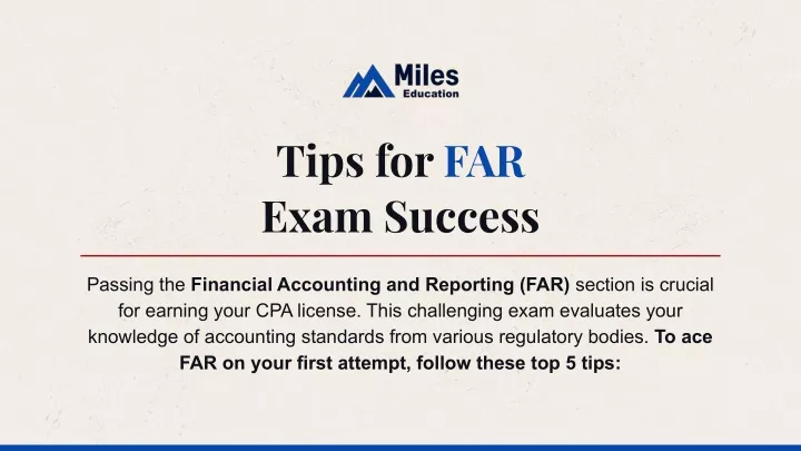 tips for far exam success