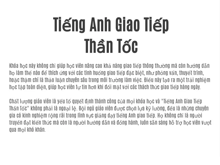 PPT - Tiếng Anh Giao Tiếp Thần Tốc PowerPoint Presentation, Free ...