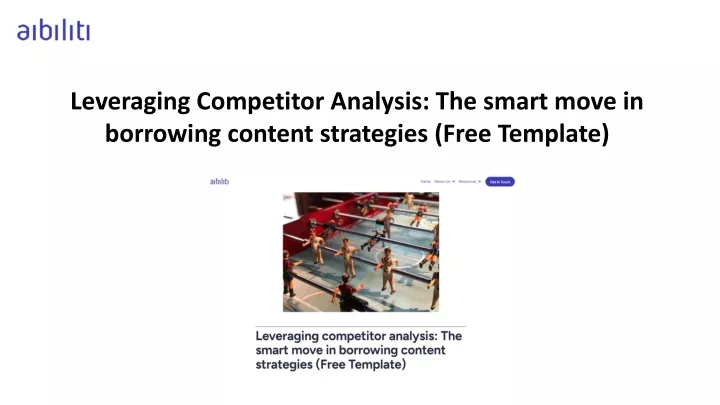 leveraging competitor analysis the smart move
