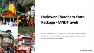 Haridwar Chardham Yatra Packages-MNDTravels