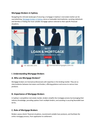 Loans & Mortgages | One of the Best Mortgage Broker in Sydney