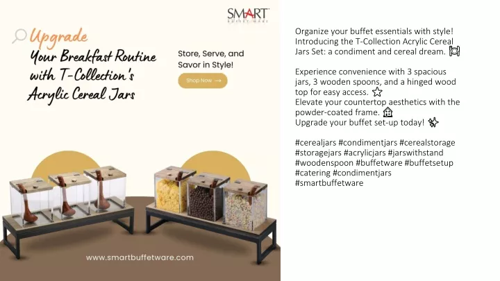 organize your buffet essentials with style