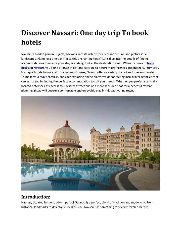 discover navsari one day trip to book hotels