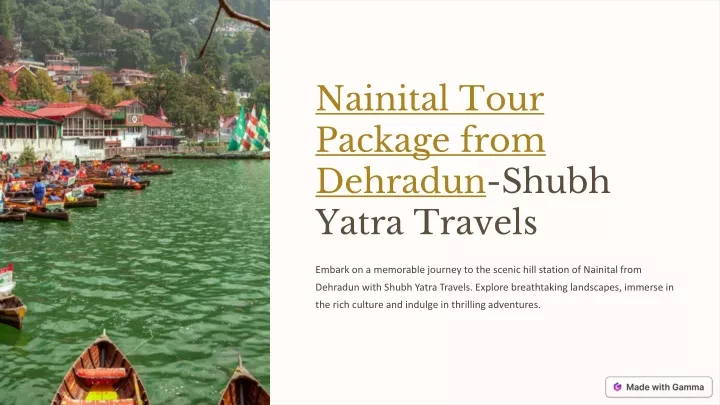 nainital tour package from dehradun shubh yatra