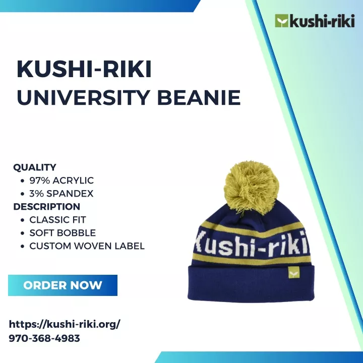 kushi riki university beanie