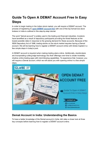 Guide To Open A DEMAT Account Free In Easy Steps