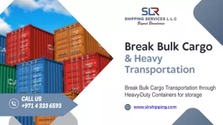 Break Bulk Cargo and Heavy Transportation