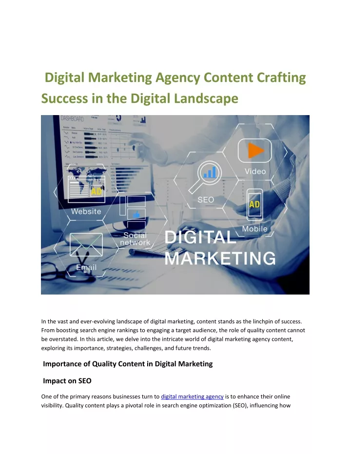 digital marketing agency content crafting success