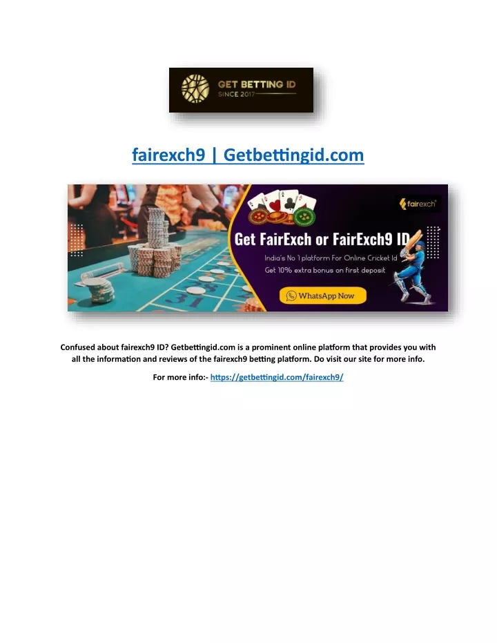 fairexch9 getbettingid com