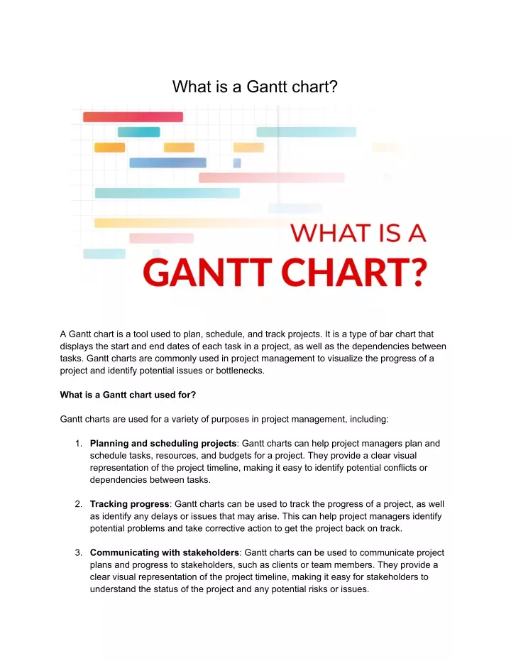 what is a gantt chart