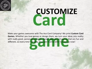 Custom Card Games
