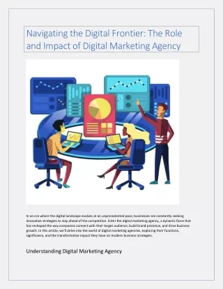 Navigating the Digital Frontier, The Role and Impact of Digital Marketing Agency