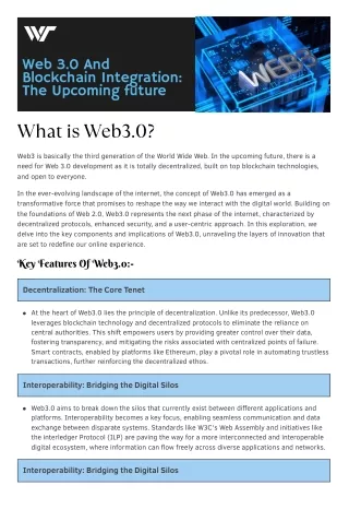 Web 3.0 And Blockchain Integration The Upcoming future