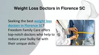 Weight Loss Doctors in Florence SC