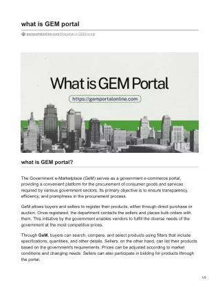 what is GEM portal