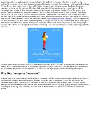 buy instagram customized feedback immediate