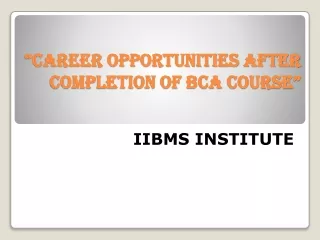 Career Opportunities after completion of BCA course