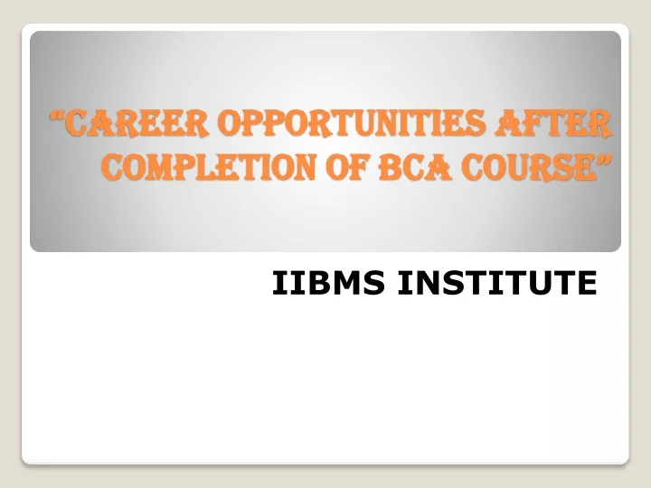 career opportunities after completion of bca course
