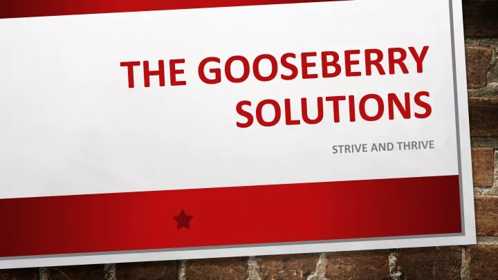 the gooseberry solutions