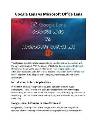 Google Lens vs Microsoft Office Lens