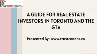 Investing in Toronto and the GTA region