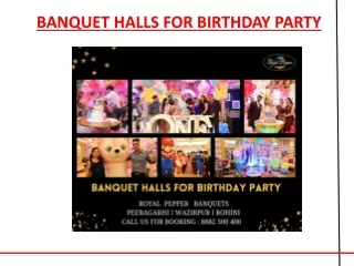 Banquet Halls For Birthday Party