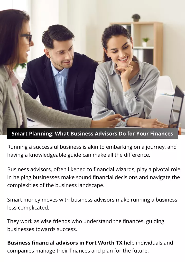 smart planning what business advisors do for your