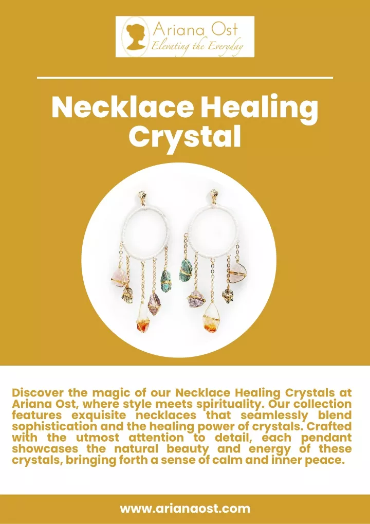 necklace healing crystal