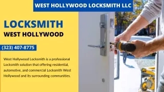 West Hollywood Locksmith LLC - 24 hour Locksmith West Hollywood