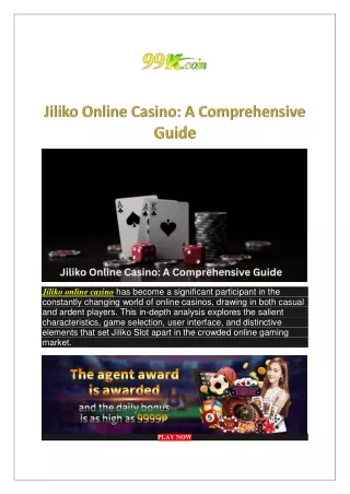 Jiliko Online Casino: A Comprehensive Guide