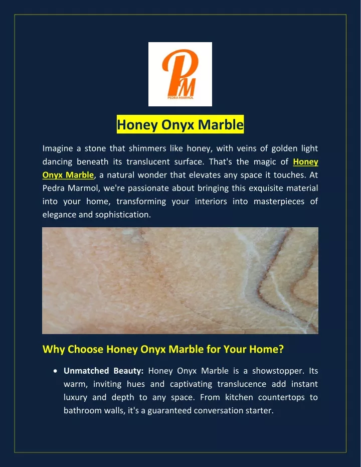 honey onyx marble