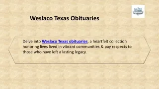 Weslaco Texas Obituaries