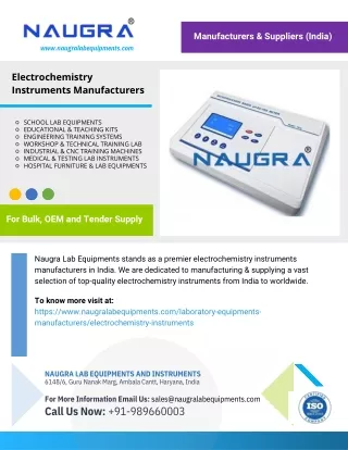 Electrochemistry Instruments Manufacturers