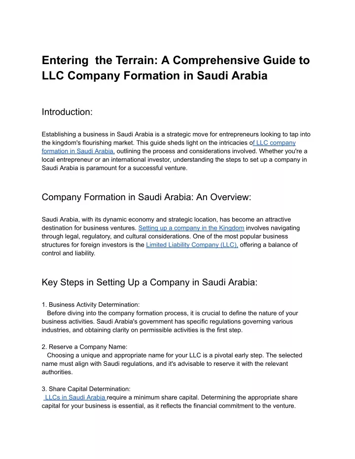 entering the terrain a comprehensive guide