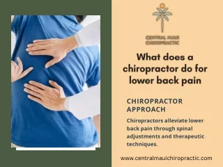 What does a chiropractor do for lower back pain