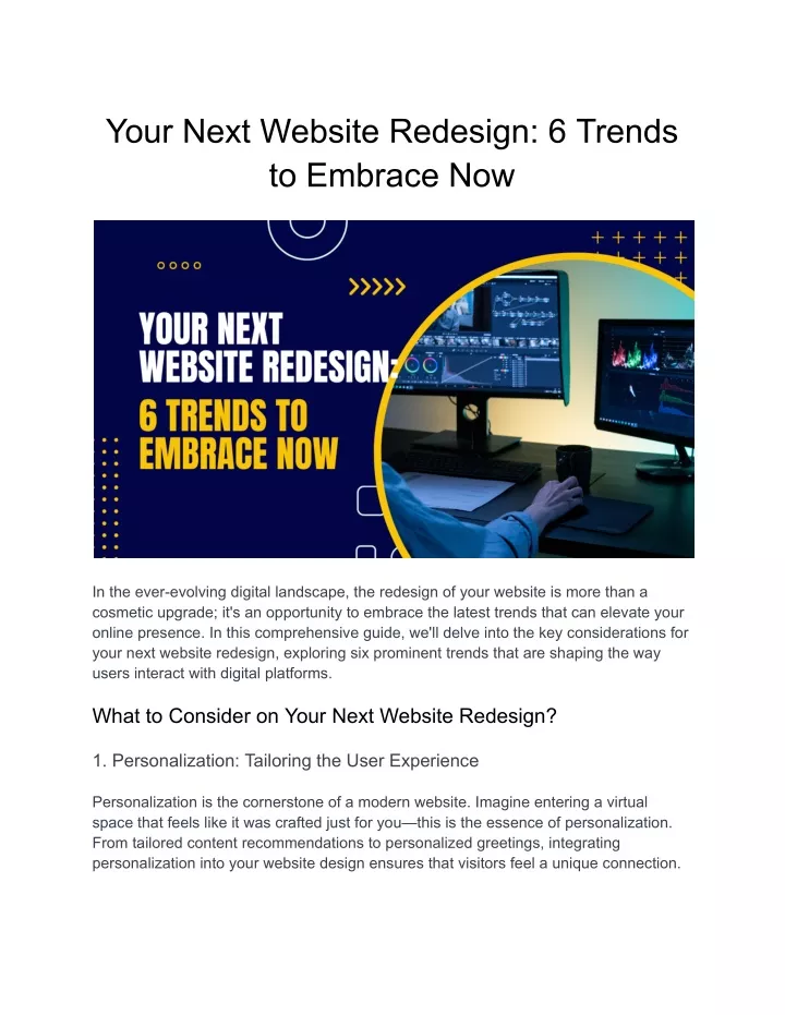 your next website redesign 6 trends to embrace now