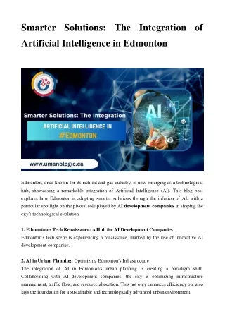 smarter solutions the integration of artificial